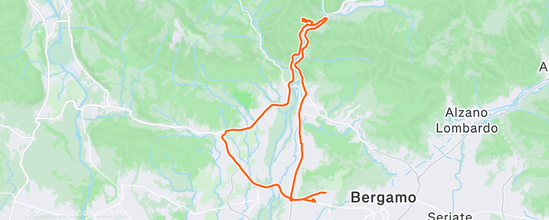 Map of the activity, Lunch Ride