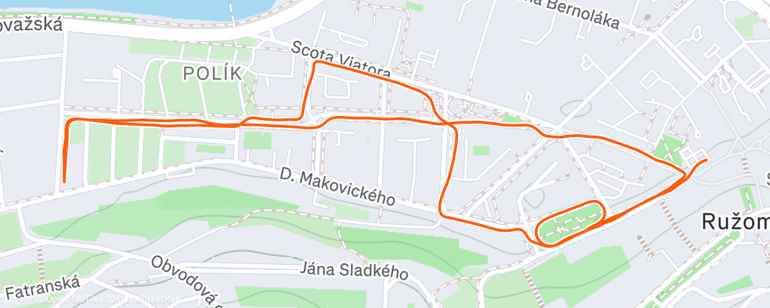 Map of the activity, iron .run® V