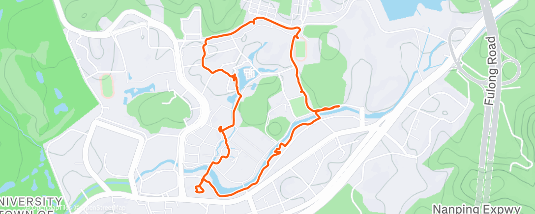 Map of the activity, SUSTech campus run