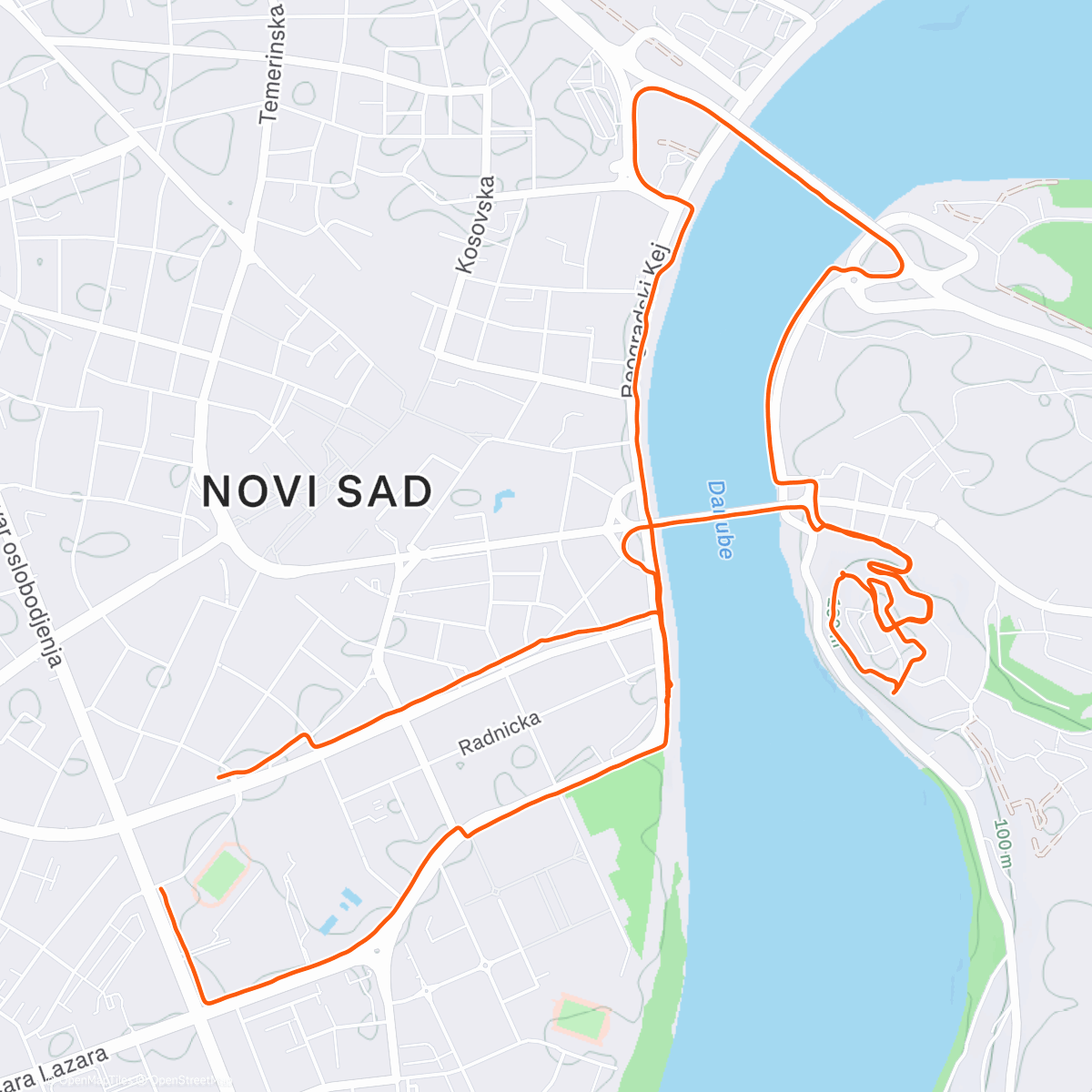 Map of the activity, Полуденный забег