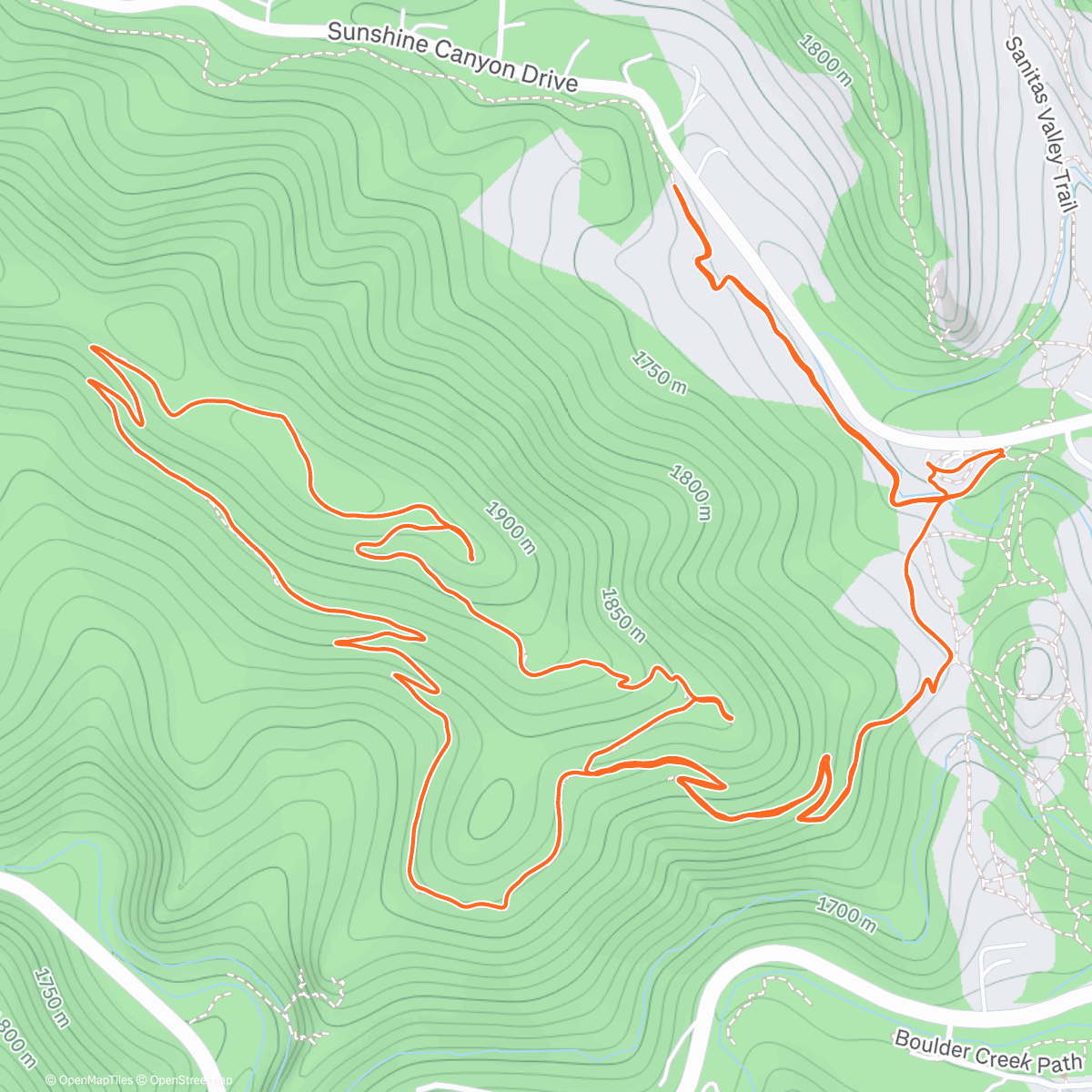 Map of the activity, Back in Boulder