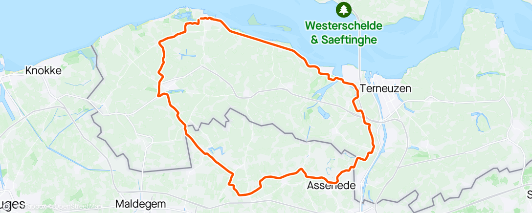 Mapa da atividade, Winderig ritje naar kaprijke met 8