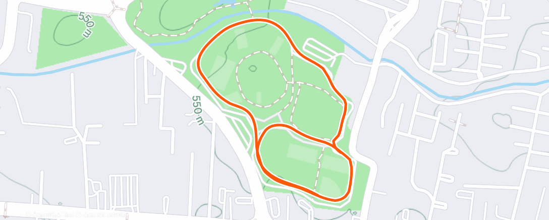 Map of the activity, Afternoon Run