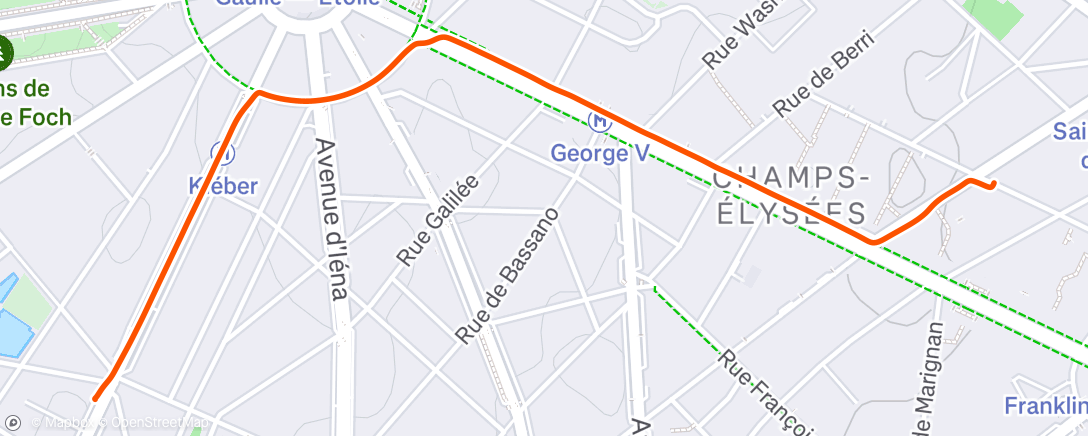 Map of the activity, Vélo en soirée Paris, Île-de-France 🌙