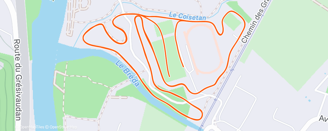 Map of the activity, Cross de Pontcharra