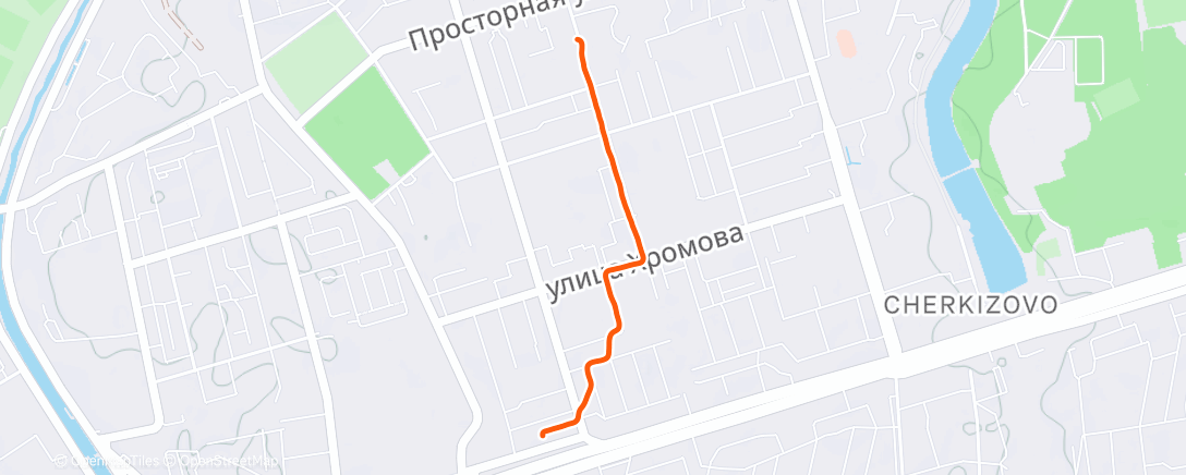 Map of the activity, Morning Run