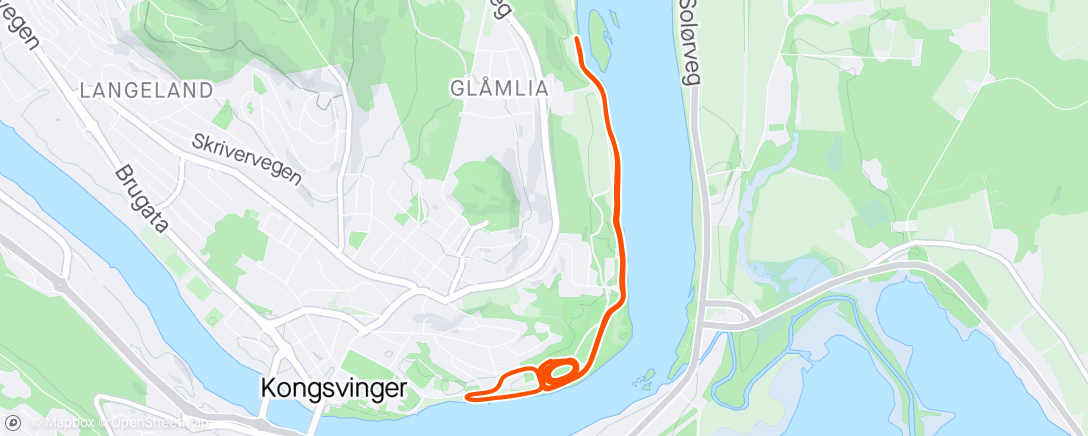Map of the activity, Post cowboy party in Sweden last night🤠10x1000m with Ida🏃🏼‍♀️🏃🏼‍♂️💨