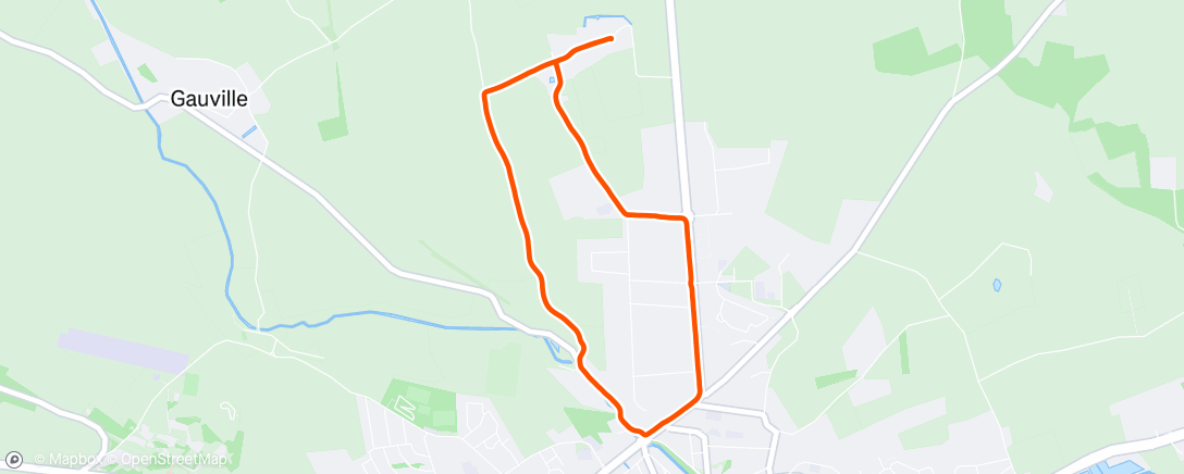 Map of the activity, Course à pied le matin