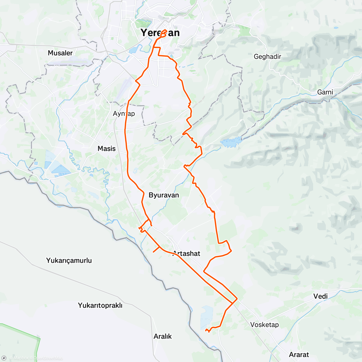 Map of the activity, Исследование Араратской долины