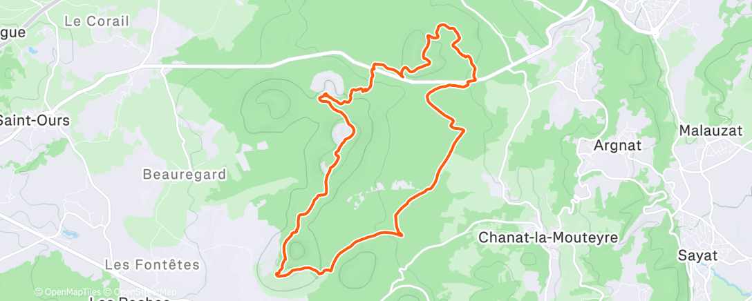 Map of the activity, Morning Trail Run