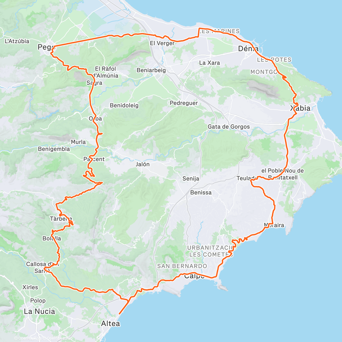 Map of the activity, Morning Ride