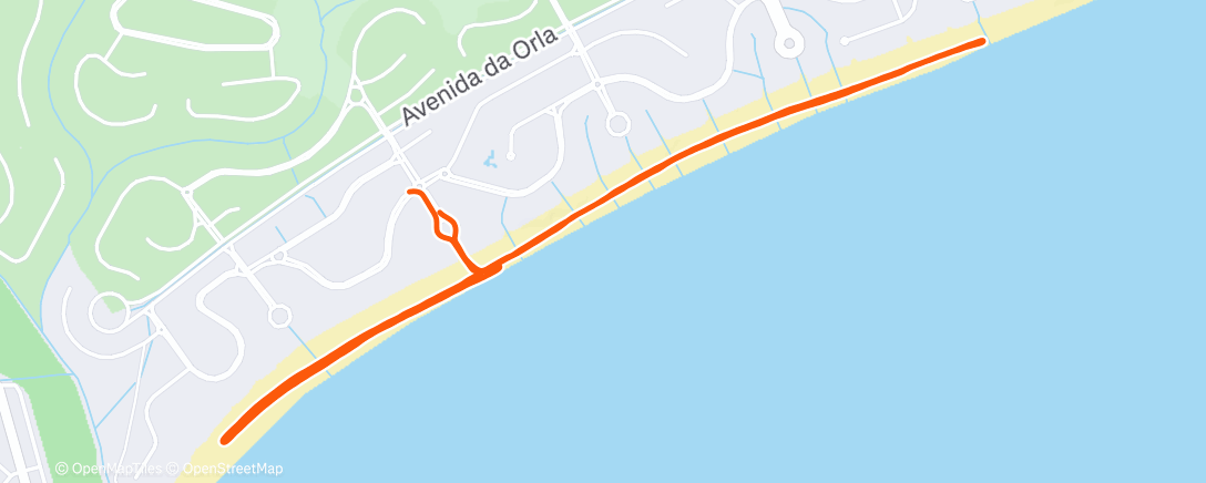 Map of the activity, Corrida matinal