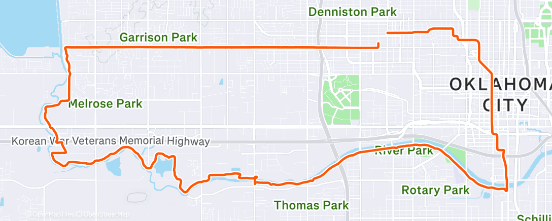 Map of the activity, Cruisin with Jon