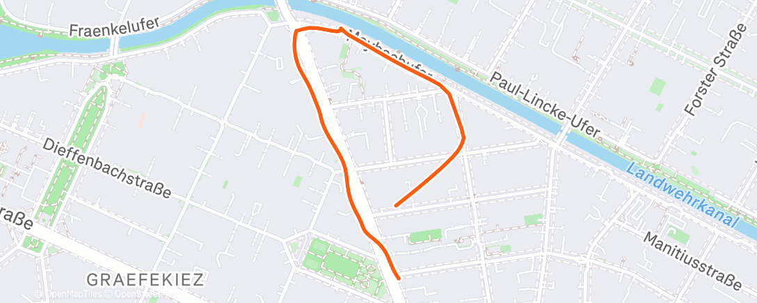 Map of the activity, Night Walk