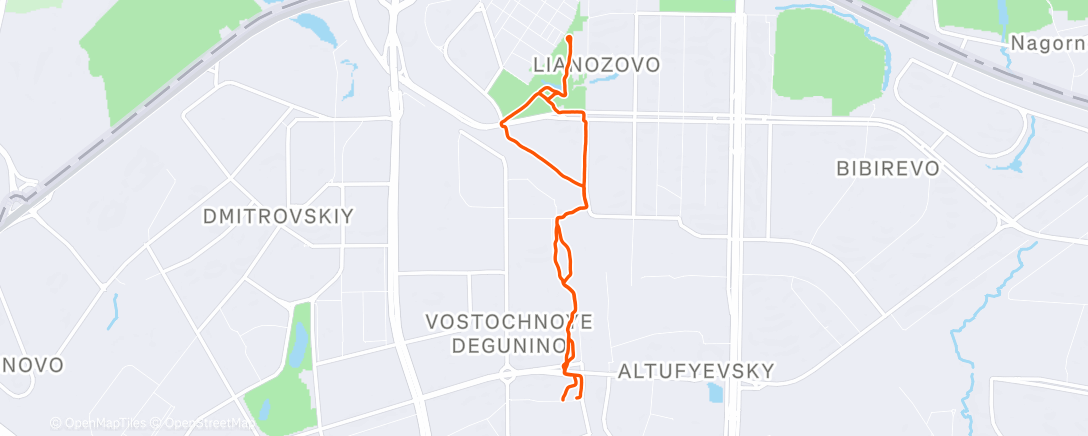 Карта физической активности (Lunch Run)