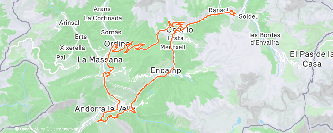 Map of the activity, 🇦🇩 It definitely wasn’t raining!