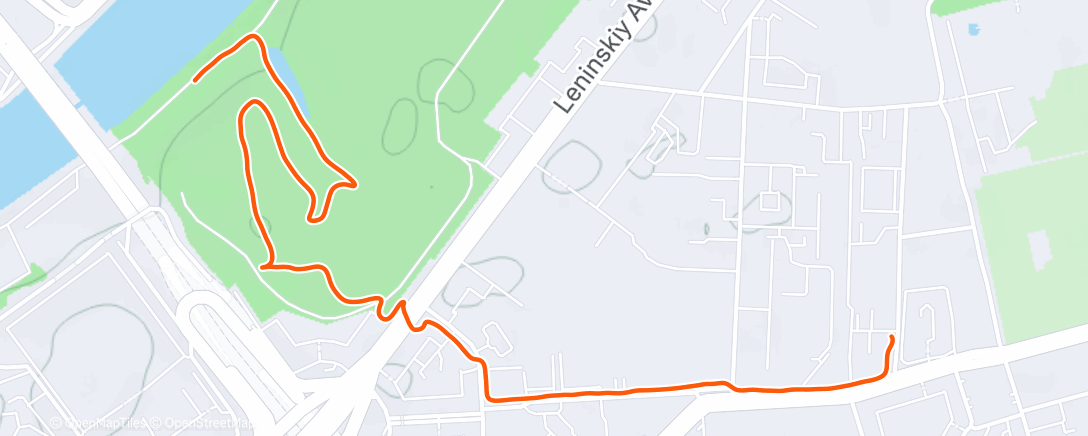 Map of the activity, Утренний забег