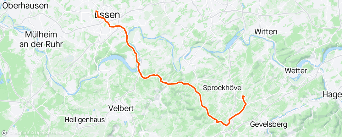 Mapa de la actividad, Transportfahrt durchs Wodantal