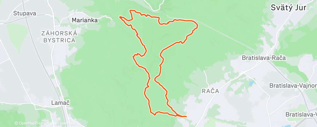 Map of the activity, Morning Trail Run