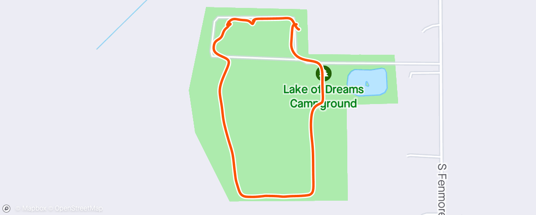 Map of the activity, First campground walk of the year