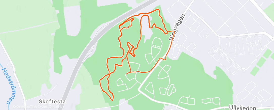 Map of the activity, Nyårscykling