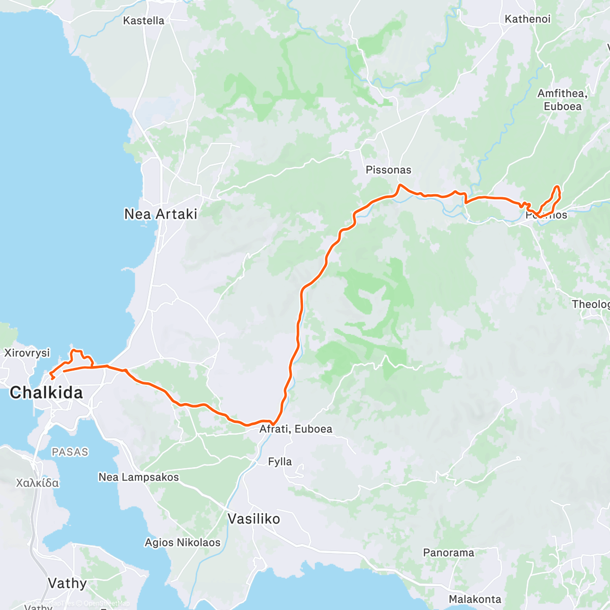 Map of the activity, Pournos