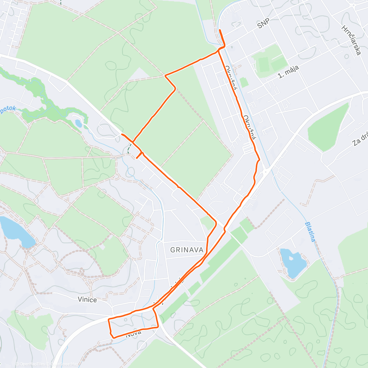 Map of the activity, ⬇  pozri info  –  Detský domov Pezinok