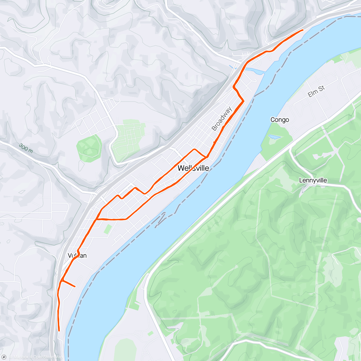 Map of the activity, Windy Ville Ride