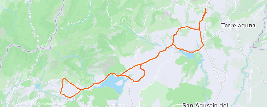 Map of the activity, Tran tran hasta febrero.