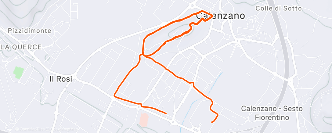 Map of the activity, 45’ Collinare