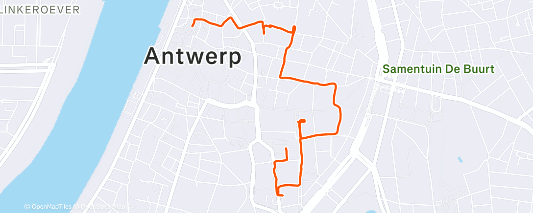 Карта физической активности (Antwerpen - Plantijnhogeschool Van De Provincie Antwerpen / Campus Meistraat)