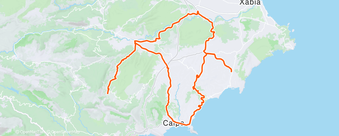 Map of the activity, Bicicleta por la mañana