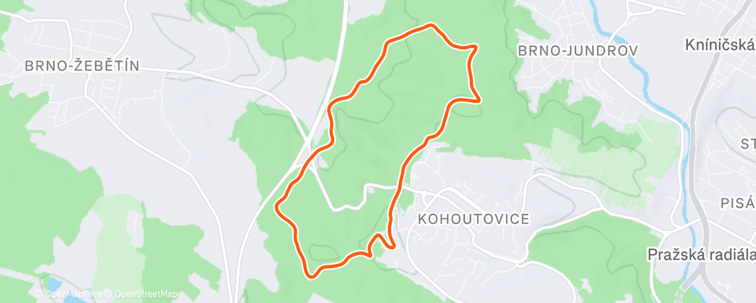 Map of the activity, Morning Run