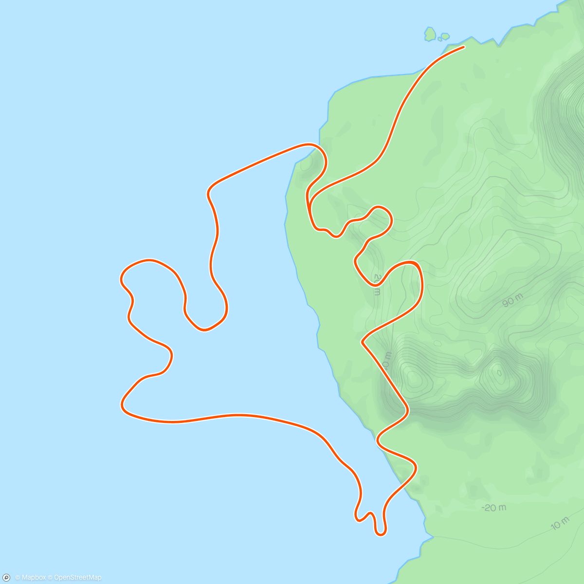 Map of the activity, Zwift - Race: Stage 3: Lap It Up - Seaside Sprint (D) on Seaside Sprint in Watopia