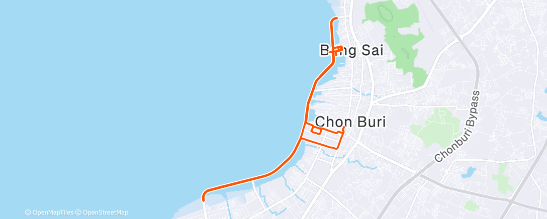 Map of the activity, Morning Run