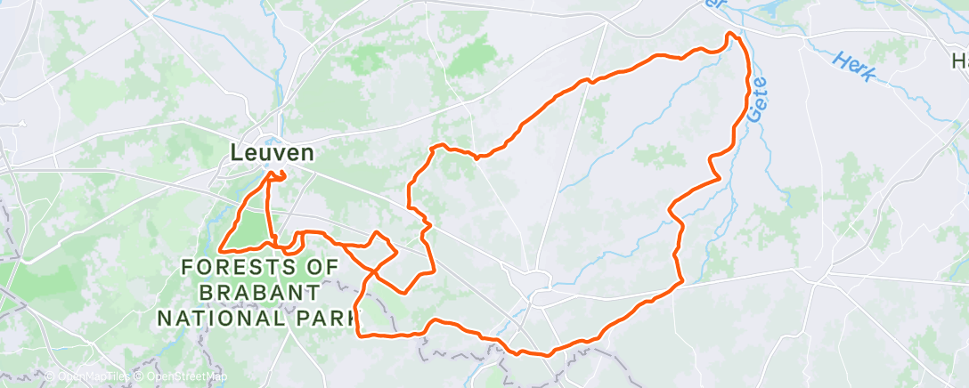 Map of the activity, Morning Ride