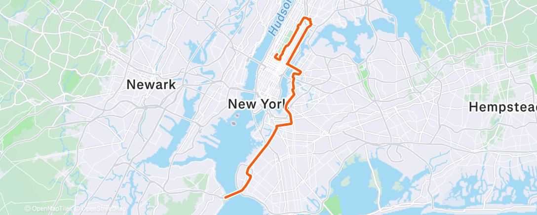 Map of the activity, Morning Run