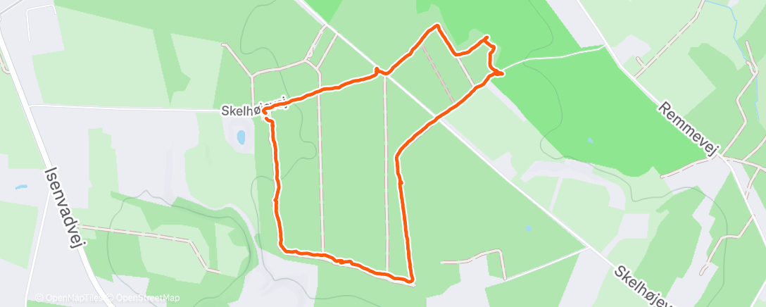 Map of the activity, Afternoon Walk