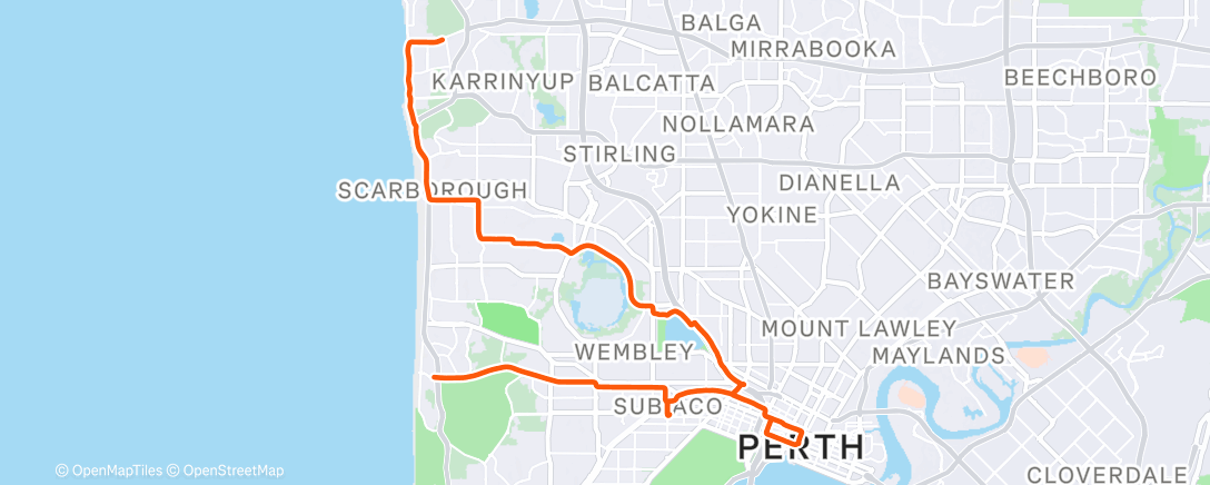 Карта физической активности (Morning Ride)