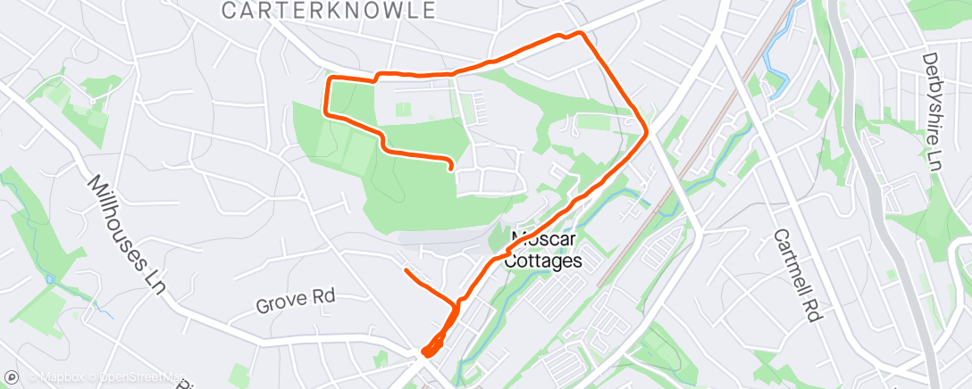 Map of the activity, Chatty jog with Charlie