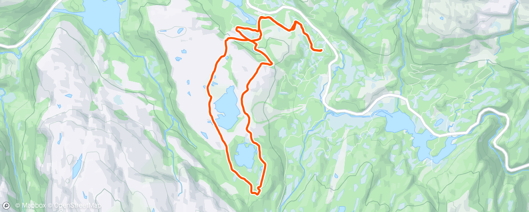 Map of the activity, Kvamskogen,  over furudal, rundtur