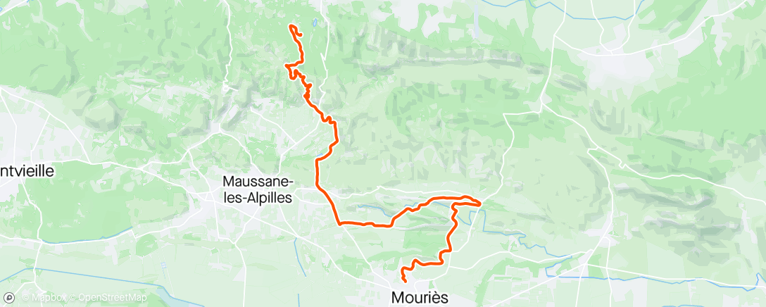 Map of the activity, ::: 21.04.2024 ::: Mouriès (rayon cassé, sortie écourtée) :::