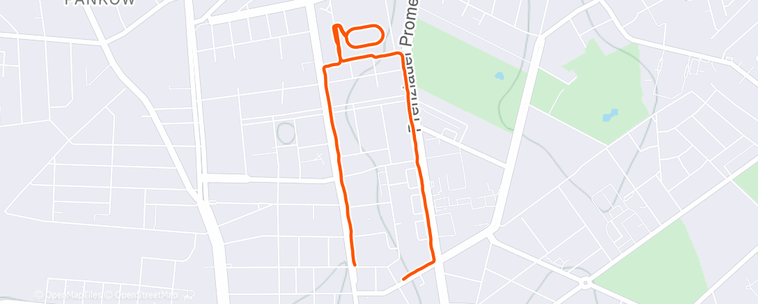 Map of the activity, Lunch Run