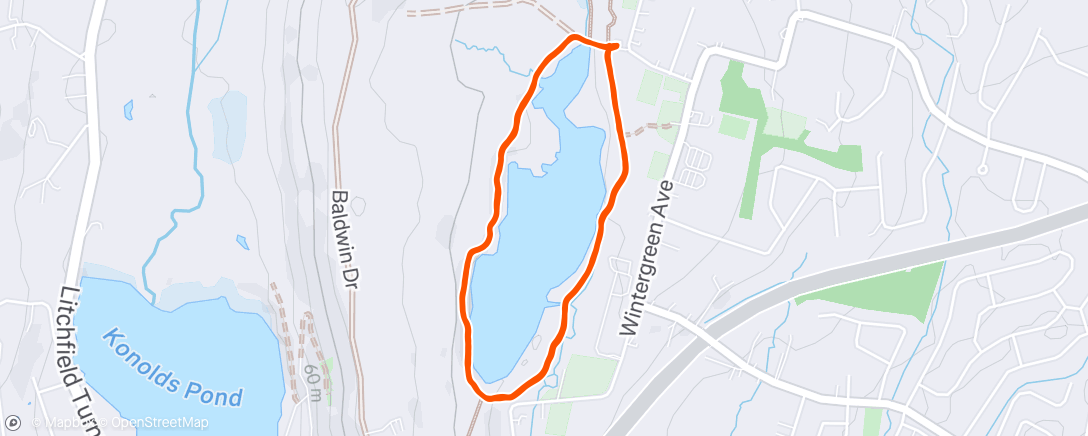 Map of the activity, West Rock Winter Fat Ass Extravaganza