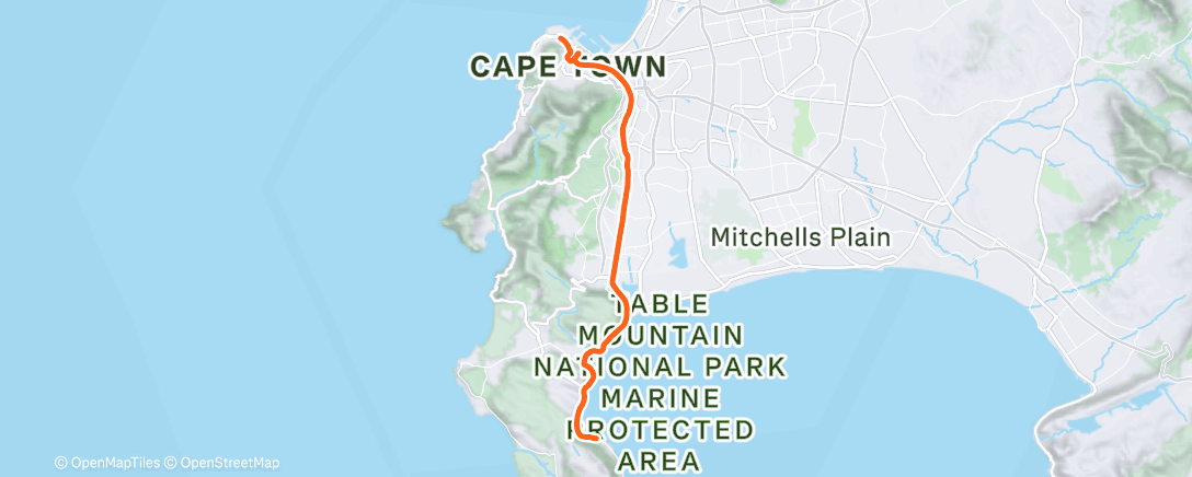 Map of the activity, Morning Run