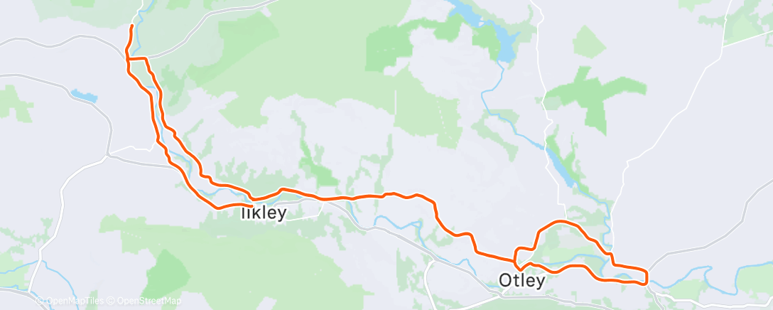 Map of the activity, Lunch Ride - Usual Route 30 miles