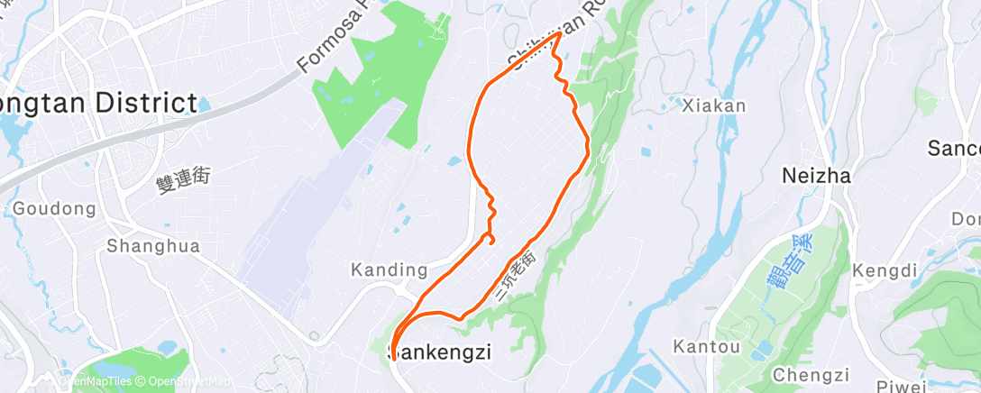 Map of the activity, Lunch Run