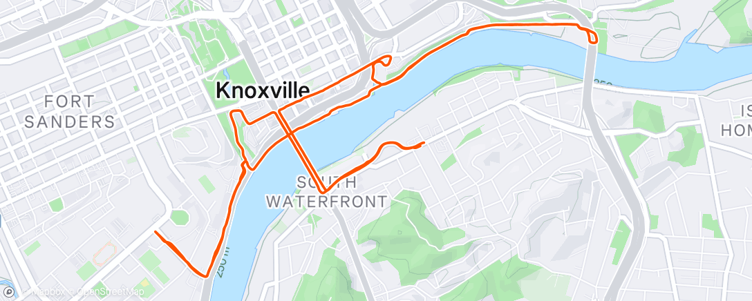 Map of the activity, Afternoon Run