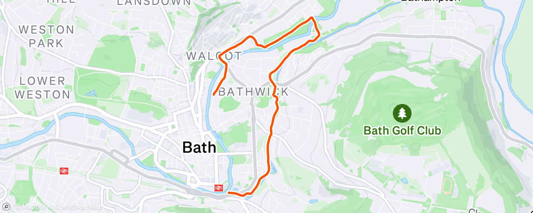 Map of the activity, Afternoon Run