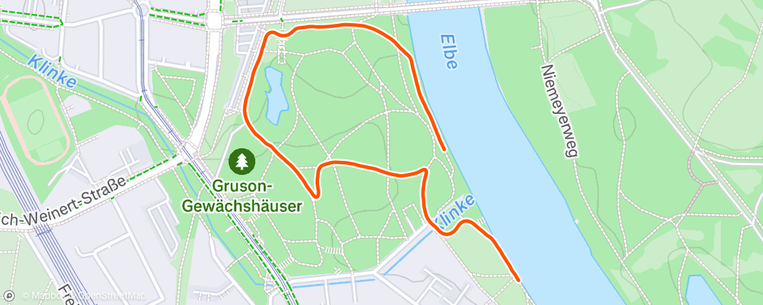 Map of the activity, Lauf am Nachmittag